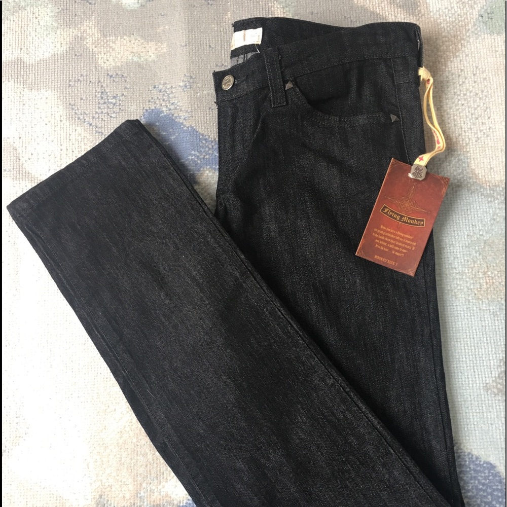 NWT Flying Monkey Black Stretch Skinny Jeans
